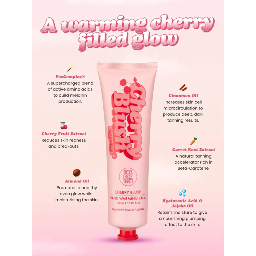 The Fox Tan Cherry Blush Rapid Warming Balm