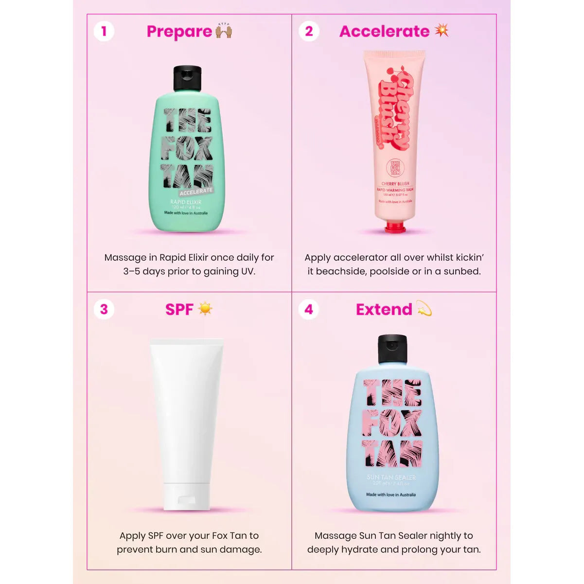 The Fox Tan Cherry Blush Rapid Warming Balm