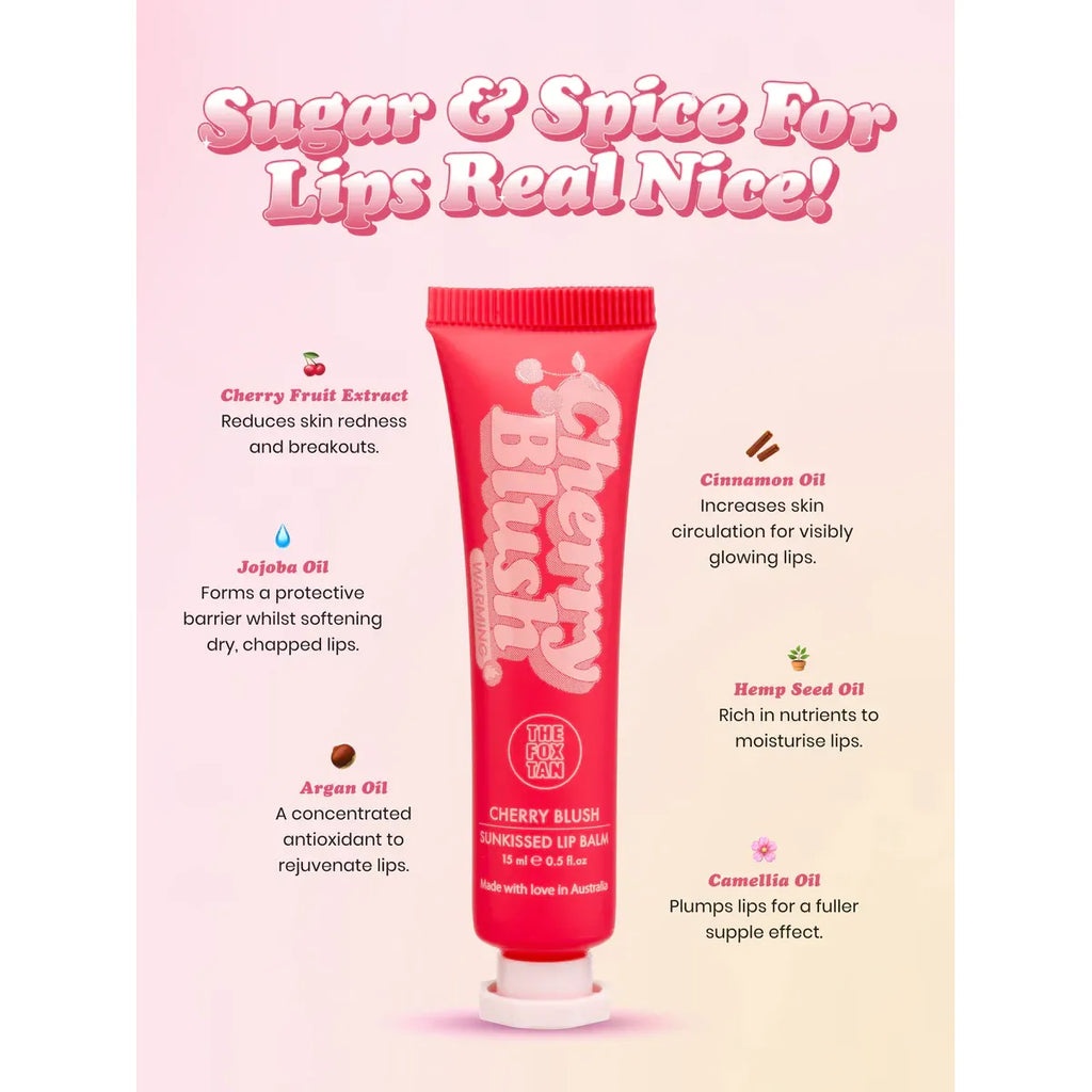 The Fox Tan Cherry Blush Sunkissed Lip Balm